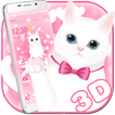 ”Pink kitty 3d live wallpaper theme