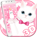 Pink kitty 3d live wallpaper theme aplikacja