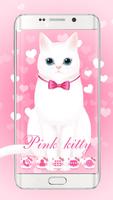 Pink kitty 3d live wallpaper theme poster