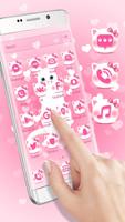 Pink kitty 3d live wallpaper theme скриншот 2