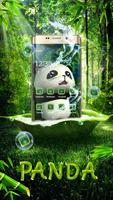 3D Panda Theme With Natural Bamboo Wallpaper poster