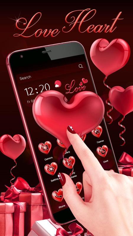 3D Red Love Heart Theme para Android - APK Baixar