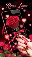 3D الورد الأحمر الحب الموضوع تصوير الشاشة 1