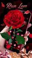 Thème rouge d'amour de roses rouges capture d'écran 2