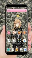 Anime camo girl live wallpaper theme Affiche