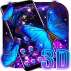 Beautiful Neon Butterfly Live Wallpaper Theme icône