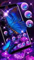 Beautiful Neon Butterfly Live Wallpaper Theme screenshot 1