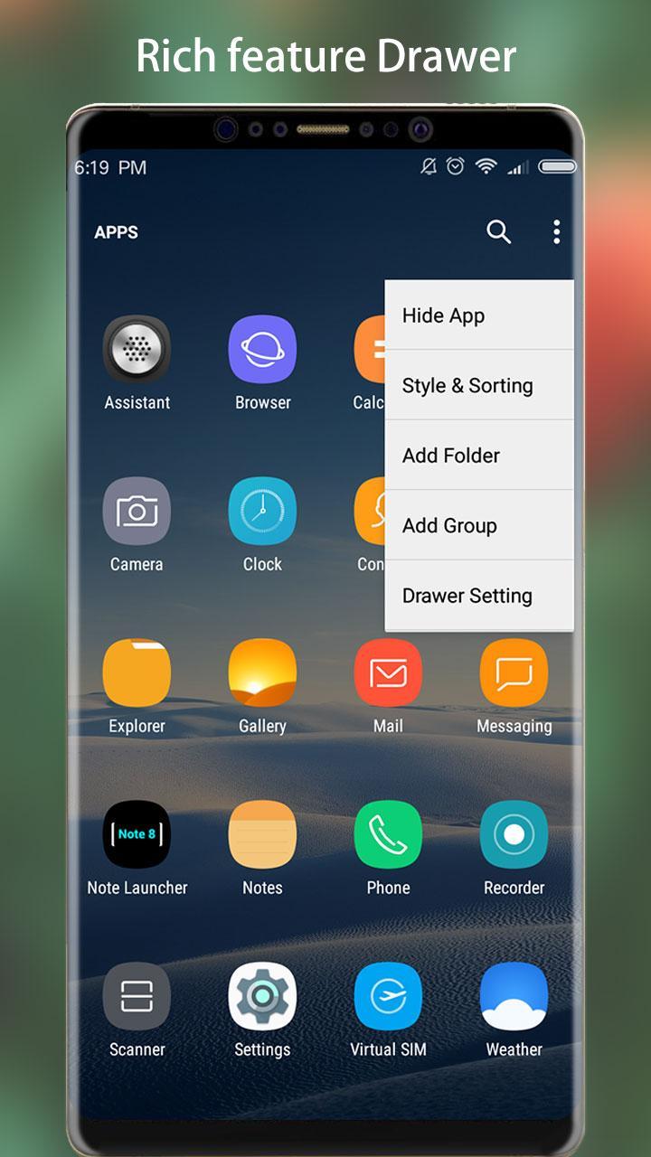 Note 8 Launcher Galaxy Note8 Launcher Theme For Android Apk Download - samsung galaxy note 8 roblox