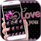 Pink Lace Love Bow Theme Wallpaper icon