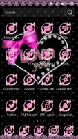 Pink Lace Love Bow Theme Wallpaper screenshot 1
