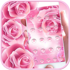 Розовые розы тему pink rose иконка