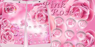 Pink Rose Launcher Theme poster