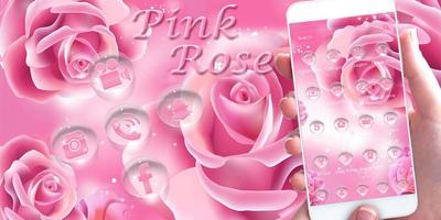 Pembe güller tema pink rose Ekran Görüntüsü 1