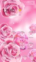Pembe güller tema pink rose Ekran Görüntüsü 2