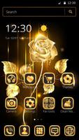 Gold Rose theme luxury gold syot layar 3