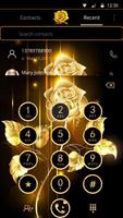 Gold Rose theme luxury gold poster