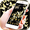 Gold butterfly Theme APK