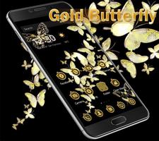 Gold butterfly Theme स्क्रीनशॉट 1