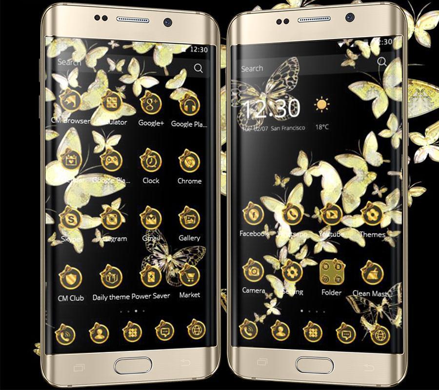 Android 用の 無料金の蝶のアイコンと金の蝶の壁紙 Apk をダウンロード