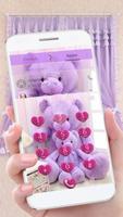 برنامه‌نما Lavender Teddy Bear Theme عکس از صفحه