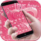 Pink love dew theme waterdrop-icoon