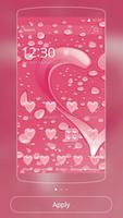 Pink love dew theme waterdrop Affiche