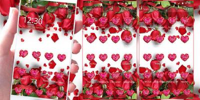 Red Rose Theme live wallpaper capture d'écran 2