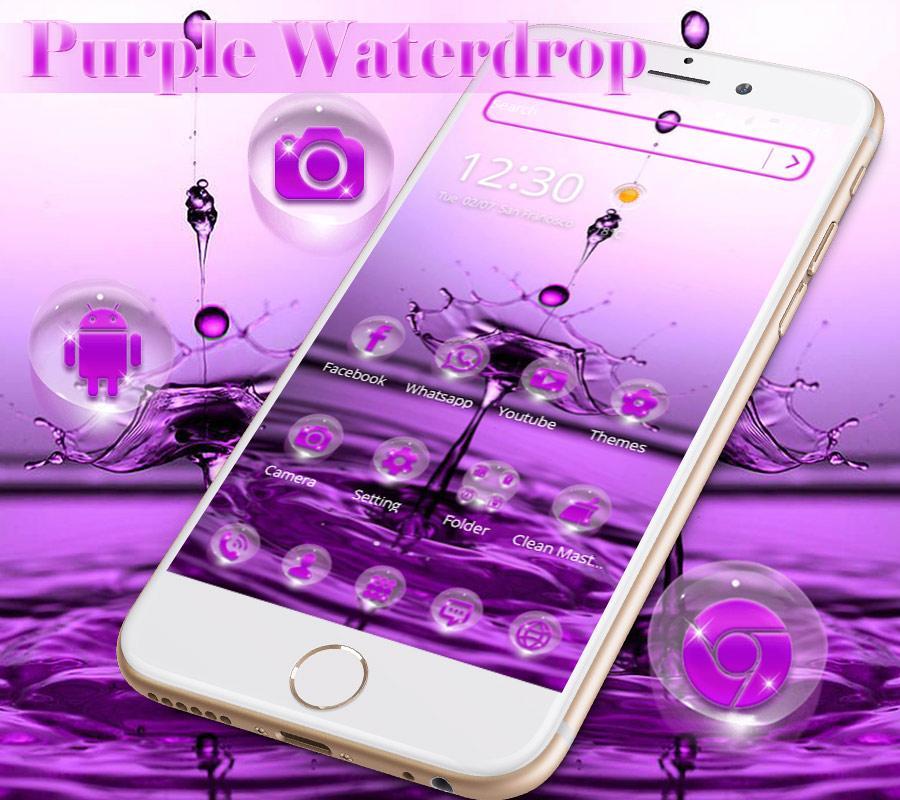 紫色水滴主題壁紙 水滴鎖屏安卓下載 安卓版apk 免費下載