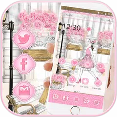 download Rosa ragazza Parigi sognare tema Pink Girl Paris APK