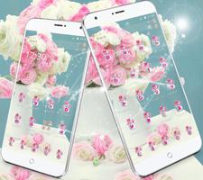 Pink Rose Theme for Launcher Rose Love स्क्रीनशॉट 2