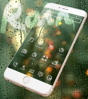 Glas Regen Thema Glass Rain Plakat
