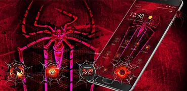 Красная паукная тема DIY Launcher