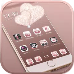 Descargar APK de Rosa Diamantes Oro Tema