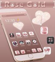 Rose gold diamond Theme poster