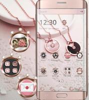 Diamant Rose or theme Rose Gold Fashion Affiche