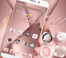 Rose or theme Rose Gold Affiche