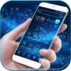 Baixar Neon luz azul tema APK