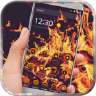 Flaming fire theme icon packs icono