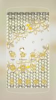 Poster Golden White Flower