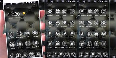 Luxury Black Leather Theme syot layar 2