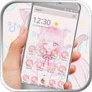Pink girl cute theme APK