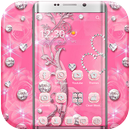 Pink Rose diamant thème APK