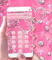 برنامه‌نما Pink Rose Diamond Theme عکس از صفحه