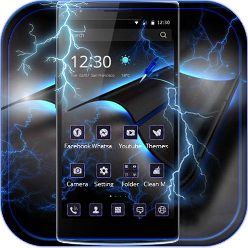 Blue Tech Theme Thunder Blitz