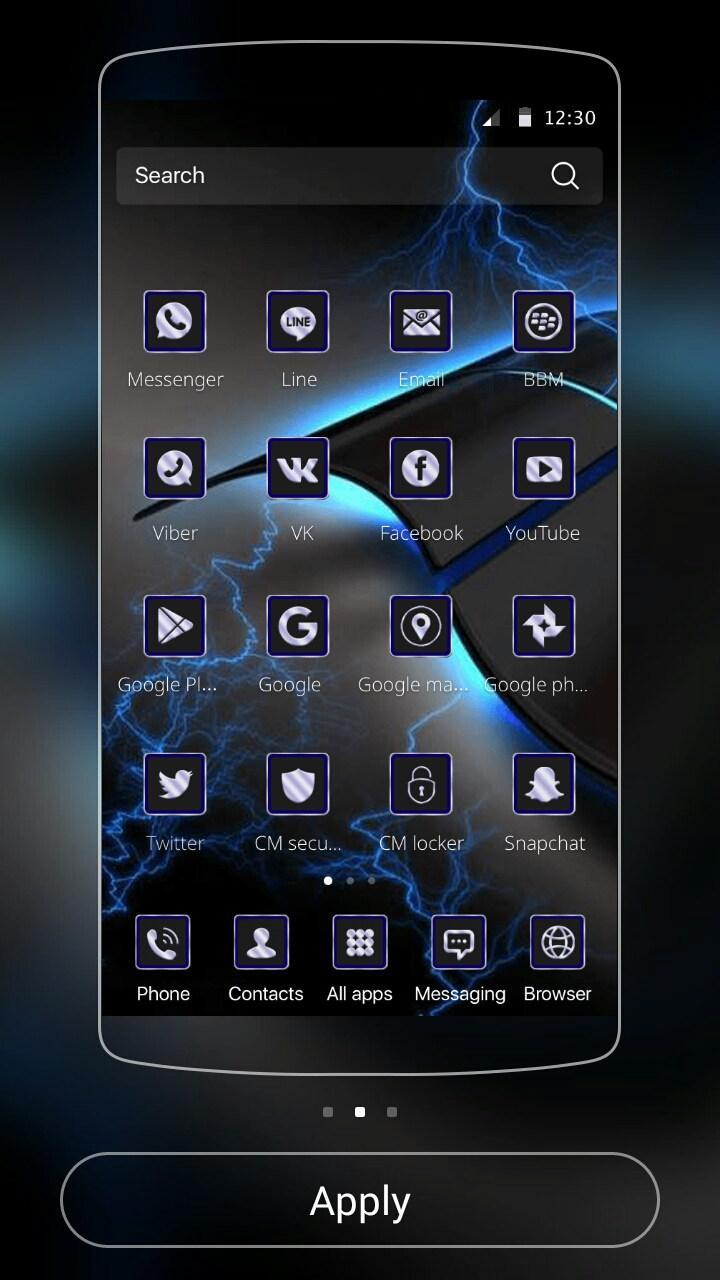 藍色科技主題雷電科技主題 Win10壁紙 深藍圖示安卓下載 安卓版apk 免費下載