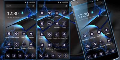 Blue Tech Theme Thunder Blitz syot layar 2