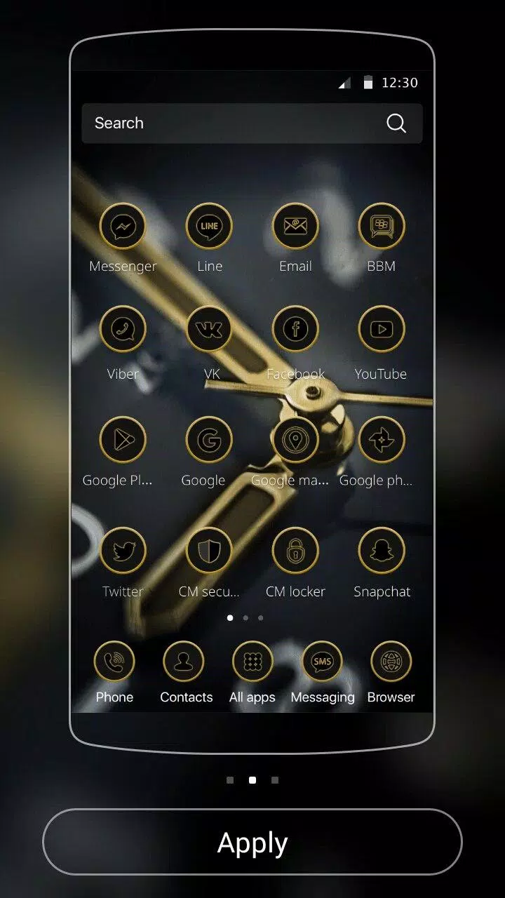 Скачать Золото Часы Тема APK Для Android