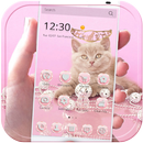 ピンクの猫のテーマローズゴールドキティ Pink Kitty APK