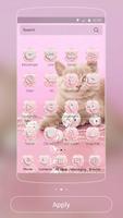 Roze Kat ThemaThema roos Goud Pink Kitty screenshot 1