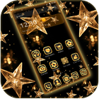 ikon Golden Star Tema Emas hitam